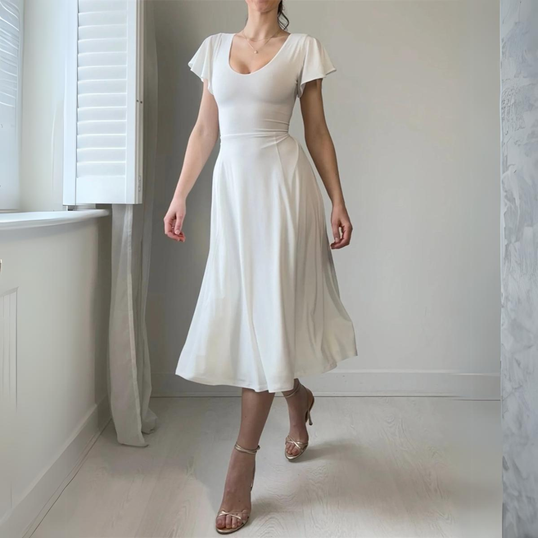 Vestido Corset com Decote Reversível