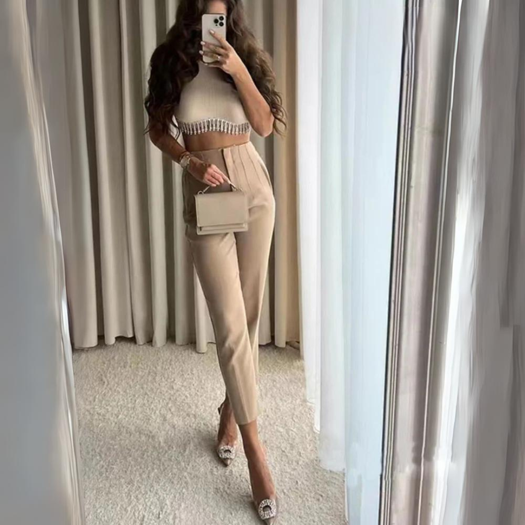 Calça Lápis Alfaiataria Casual Vintage