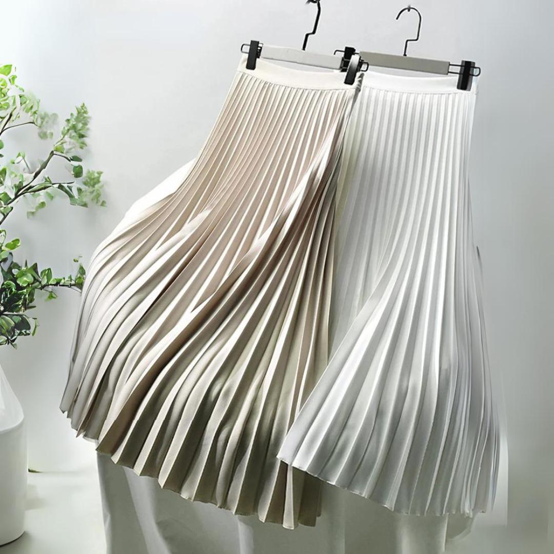 Saia Midi Plissada Vintage