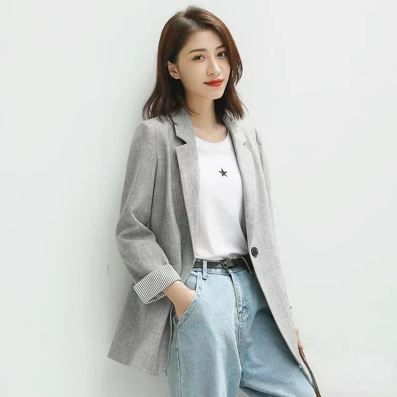 Blazer Feminino Casual Officer