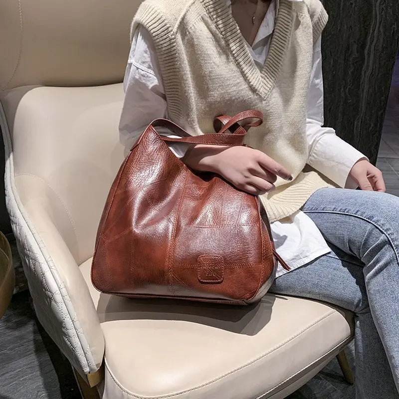 Bolsa Feminina Vintage em Couro