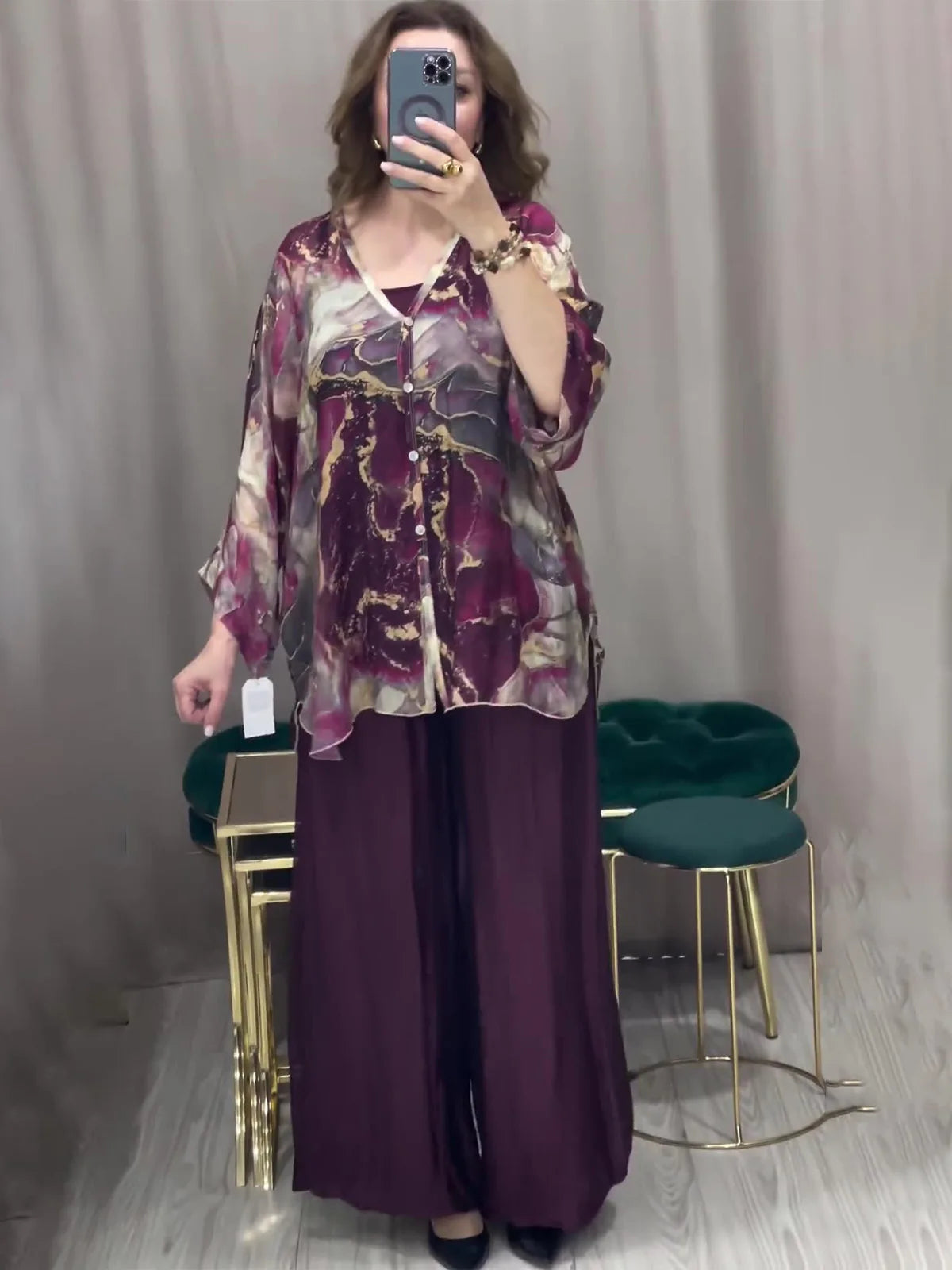 Conjunto Casual Marmorizado / ELEGÂNCIA E CONFORTO + FRETE GRÁTIS