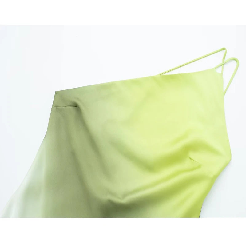 Vestido Midi Tie Dye em Cetim