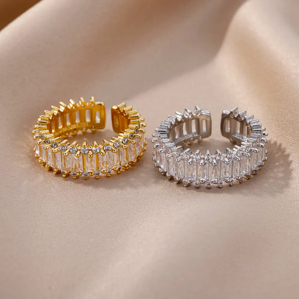 Anel Crown com Zircônia Cúbica