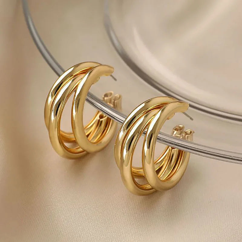 Brinco de Argola Folheado a Ouro 18K