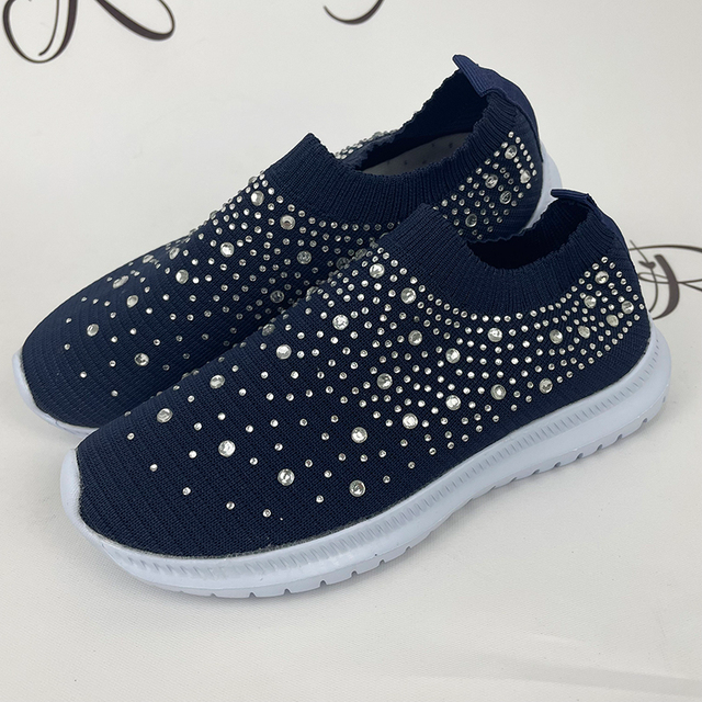 Tênis Feminino Slip On Fashion Strass