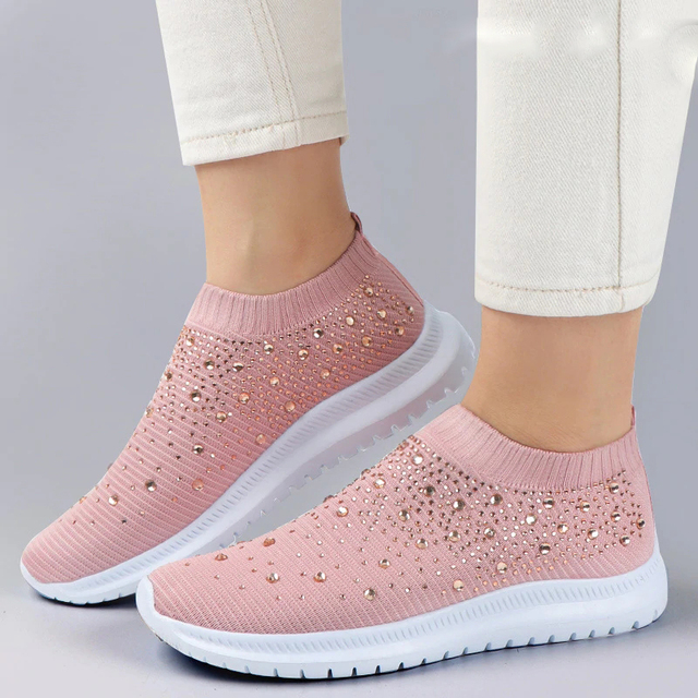 Tênis Feminino Slip On Fashion Strass