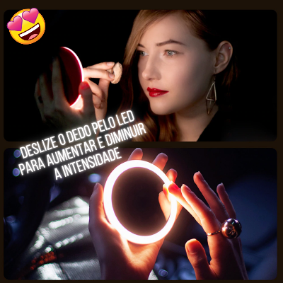 Espelho com Luz LED para Maquiagem