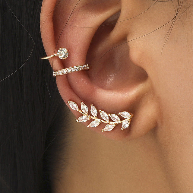 Brincos Piercing Fake com Zircônias
