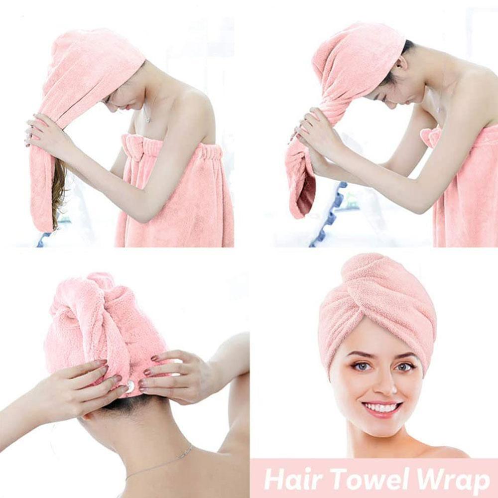 Toalha de Microfibra para Cabelo Anti-Frizz