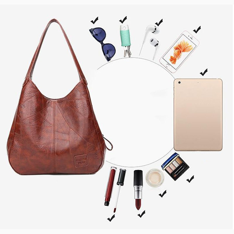Bolsa Feminina Vintage em Couro