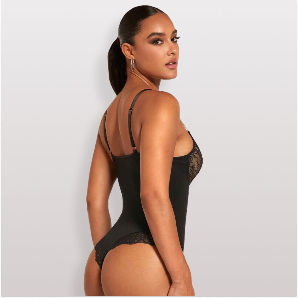 Body Modelador de Renda - Luxo Slim + BRINDE Calcinha Modeladora