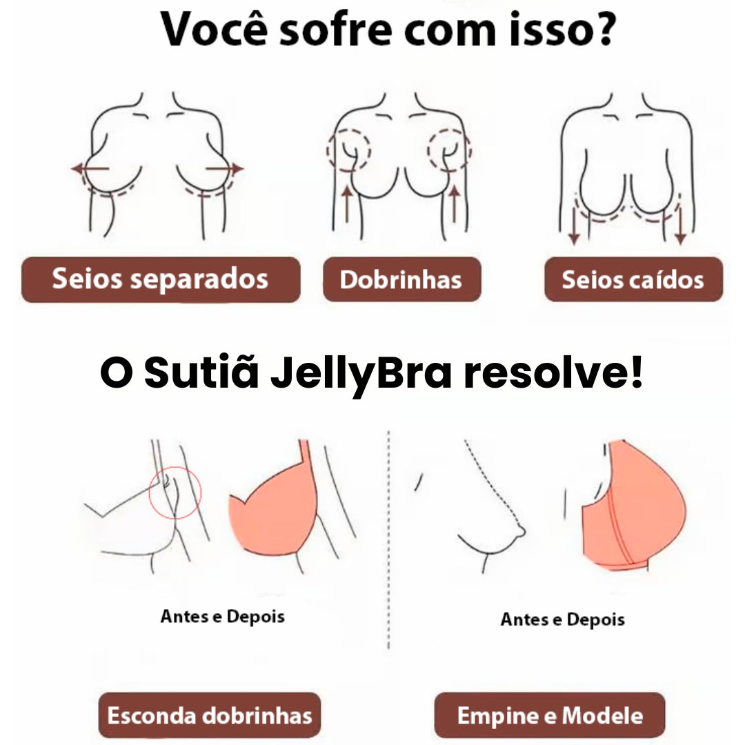 Sutiã Modelador JellyBra Sem Costura - EFEITO SILICONE INSTANTÂNEO